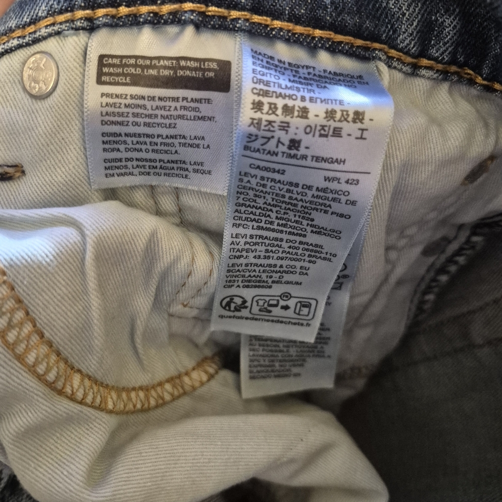 Levi's 513 Slim Straight Fit  Men's Light Blue Jeans - Picture 5 of 7